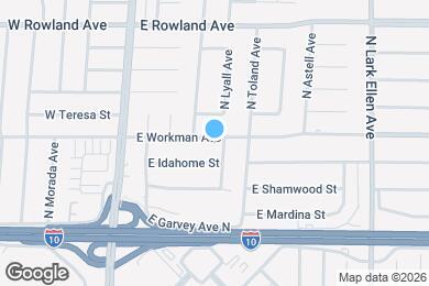 Map image of the property - 1130 E Workman Ave