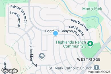 Map image of the property - 2578 Foothills Canyon Ct