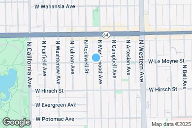 Map image of the property - 1458 N Maplewood Ave