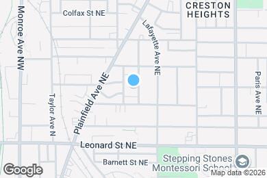 Map image of the property - 1325 Buffalo Ave NE