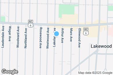 Map image of the property - 1447 Lakeland Ave