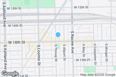 Map image of the property - 1651 S Throop St