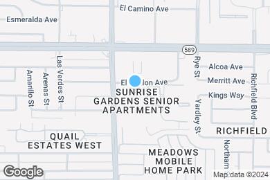 Map image of the property - Sunrise Gardens 55+ Senior Apartments