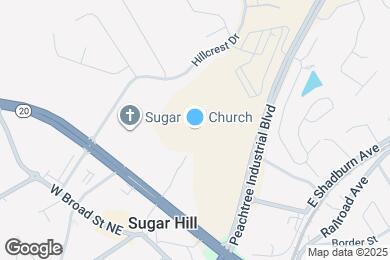 Map image of the property - Conclave at Sugar Hill Apartments and Townhomes