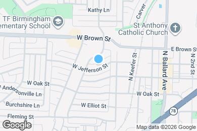 Map image of the property - 410 W Jefferson St