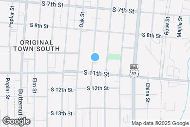 Map image of the property - 1033 Pecan St