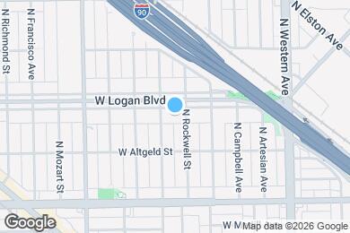 Map image of the property - 2611 W Logan Blvd