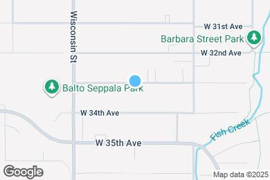 Map image of the property - 2912 W 33rd Ave