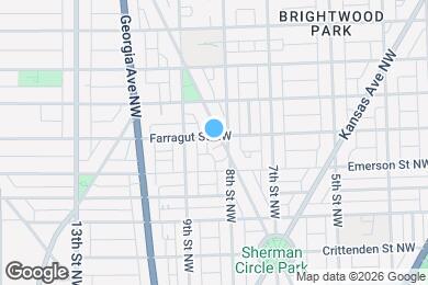 Map image of the property - 802 Farragut St NW