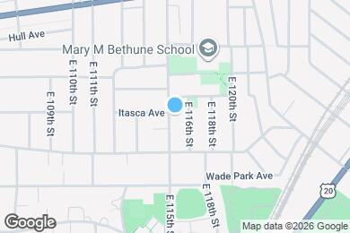 Map image of the property - 1459 E 115th St