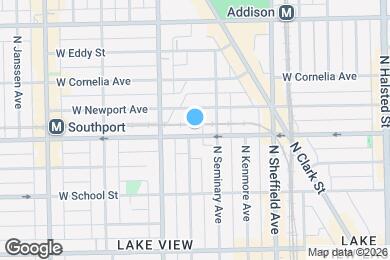Map image of the property - 1122 W Roscoe St