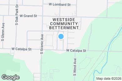 Map image of the property - 1123 S Brown Ave