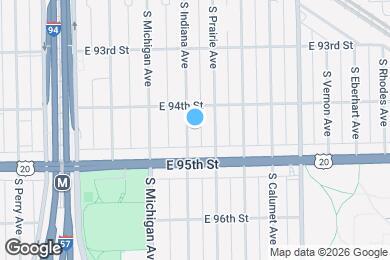 Map image of the property - 9425 S Indiana Ave