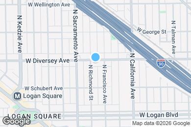 Map image of the property - 2919 W Diversey Ave