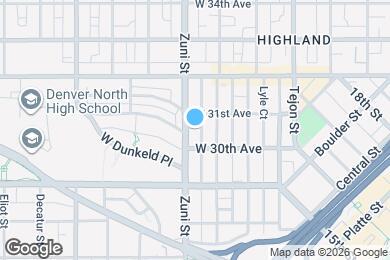 Map image of the property - 3022 Zuni St