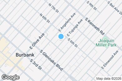 Map image of the property - 549 E Tujunga Ave