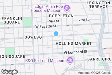 Map image of the property - 1027 W Baltimore St