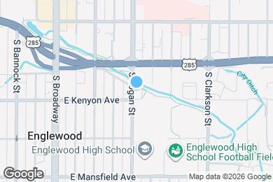 Map image of the property - 3674 S Logan St