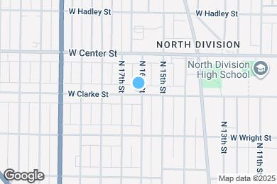 Map image of the property - 1606 W Clarke St
