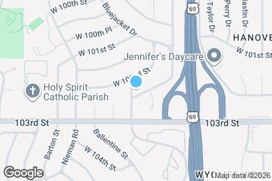 Map image of the property - 10634 W 102nd Terrace