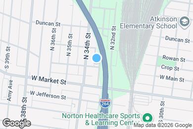 Map image of the property - 100 N. 33rd St., Apt 3
