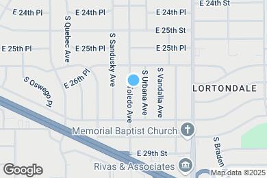 Map image of the property - 2633 S Toledo Ave