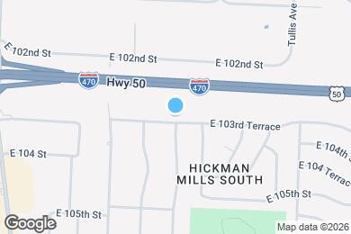 Map image of the property - 7704 E 103rd Terrace