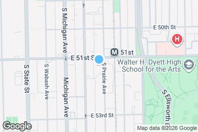 Map image of the property - 5116 S Prairie Ave