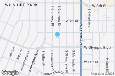 Map image of the property - 957 S Gramercy Dr