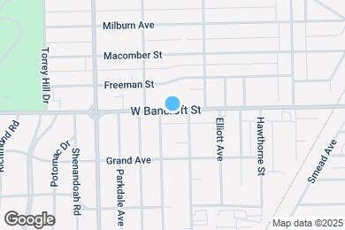 Map image of the property - 1719 W Bancroft St