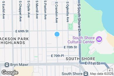 Map image of the property - 6942 S Crandon Ave