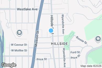 Map image of the property - 584 Hillside Blvd