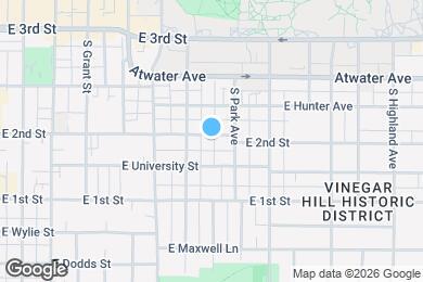 Map image of the property - 714 E 2nd St