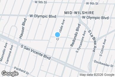 Map image of the property - 1105 S Cloverdale Ave