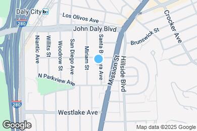 Map image of the property - 424 Santa Barbara Ave