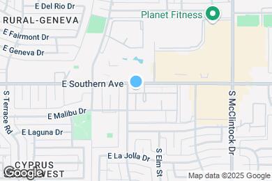 Map image of the property - 1409 E Southern Ave