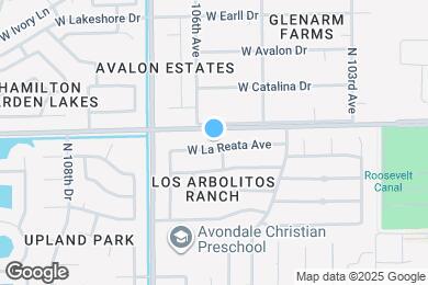 Map image of the property - 10606 W La Reata Ave
