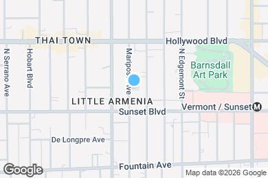 Map image of the property - 1534 North Mariposa Avenue