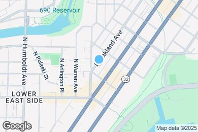 Map image of the property - 1820 N Oakland Ave