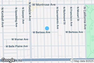 Map image of the property - 3052 W Berteau Ave