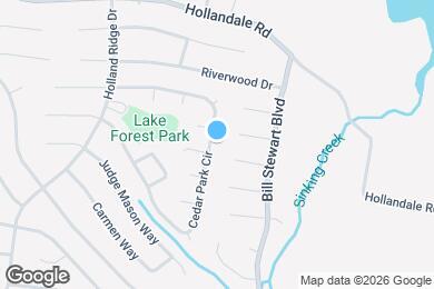 Map image of the property - 432 Cedar Park Cir
