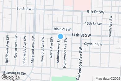 Map image of the property - 1118 Ardmore Ave SW