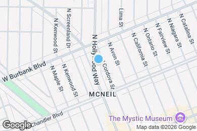 Map image of the property - 1308 N Hollywood Way