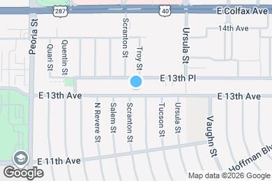 Map image of the property - 12735 E 13th Ave