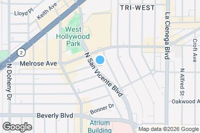 Map image of the property - 516 N San Vicente Blvd