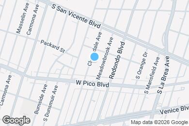 Map image of the property - 1332 S Cloverdale Ave