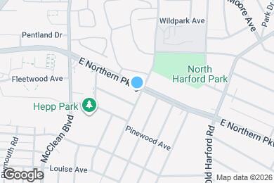 Map image of the property - 2423 E Northern Pkwy
