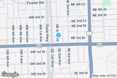 Map image of the property - 106 NE 2nd Ave