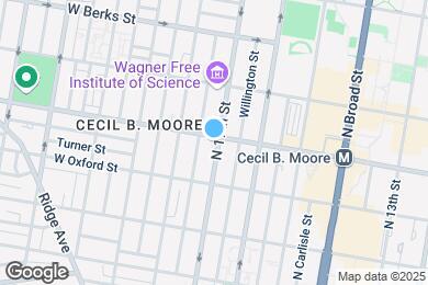Map image of the property - 1702 Cecil B Moore Ave