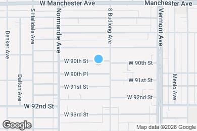 Map image of the property - 1222 1/2 W 90th St